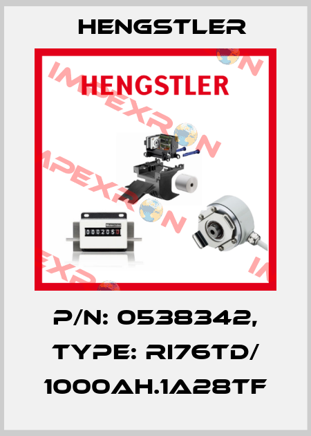 p/n: 0538342, Type: RI76TD/ 1000AH.1A28TF Hengstler