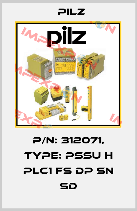 p/n: 312071, Type: PSSu H PLC1 FS DP SN SD Pilz