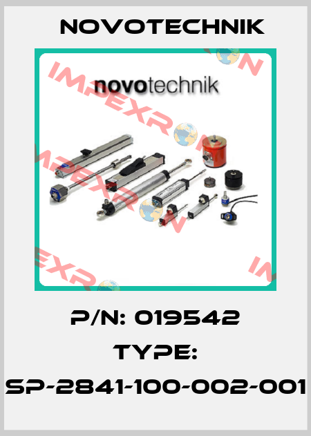 P/N: 019542 Type: SP-2841-100-002-001 Novotechnik