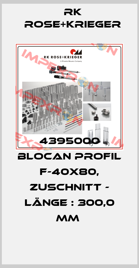 4395000 BLOCAN PROFIL F-40X80, ZUSCHNITT - LÄNGE : 300,0 MM  RK Rose+Krieger