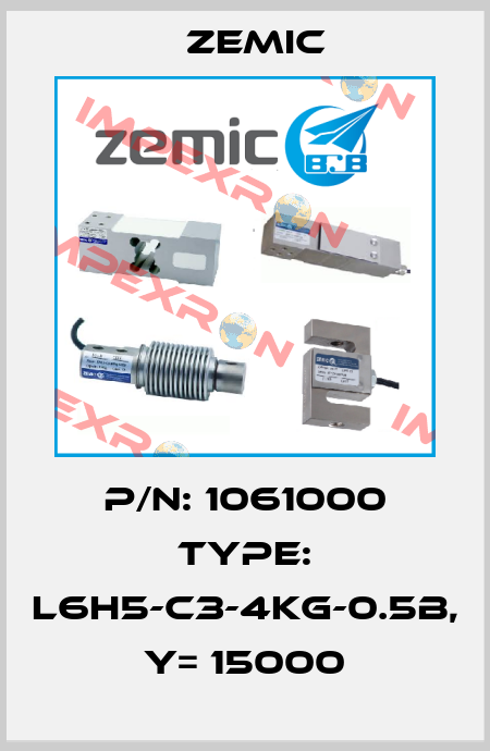 P/N: 1061000 Type: L6H5-C3-4kg-0.5B, Y= 15000 ZEMIC
