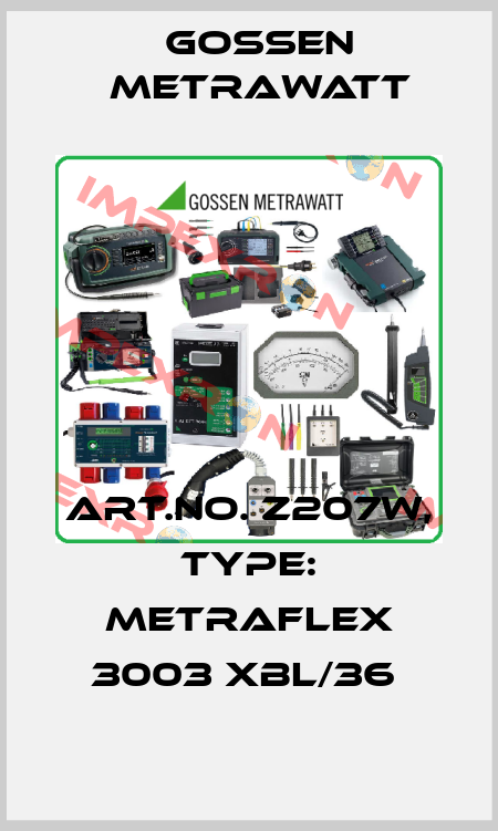 Art.No. Z207W, Type: METRAFLEX 3003 XBL/36  Gossen Metrawatt