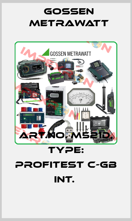 Art.No. M521D, Type: PROFITEST C-GB int.  Gossen Metrawatt