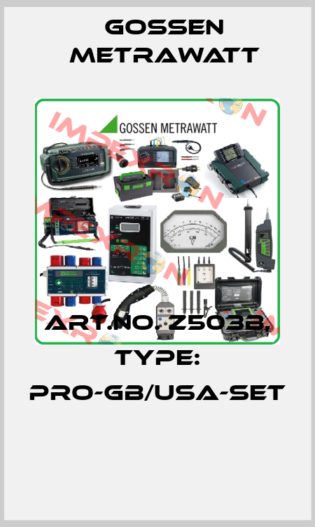 Art.No. Z503B, Type: PRO-GB/USA-set  Gossen Metrawatt