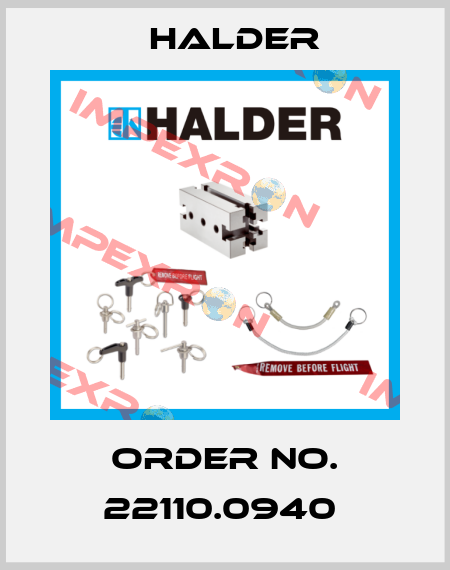 Order No. 22110.0940  Halder