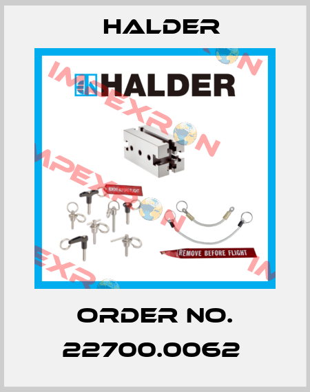 Order No. 22700.0062  Halder