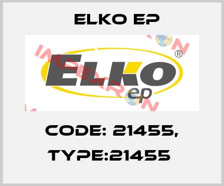 Code: 21455, Type:21455  Elko EP