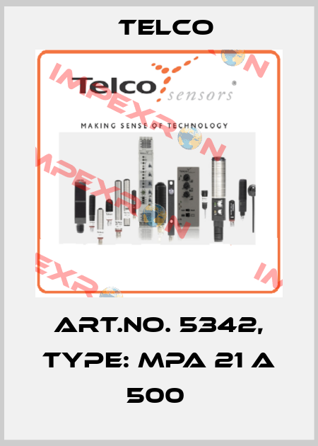Art.No. 5342, Type: MPA 21 A 500  Telco