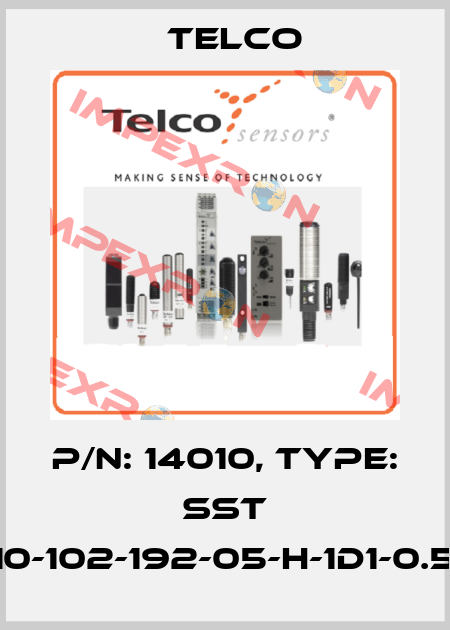 p/n: 14010, Type: SST 01-10-102-192-05-H-1D1-0.5-J5 Telco