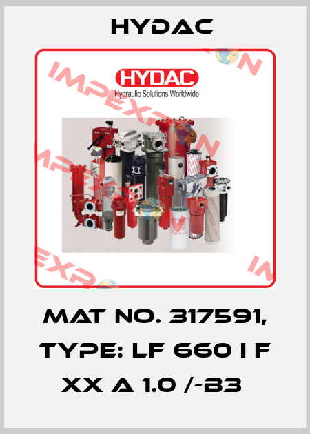 Mat No. 317591, Type: LF 660 I F XX A 1.0 /-B3  Hydac