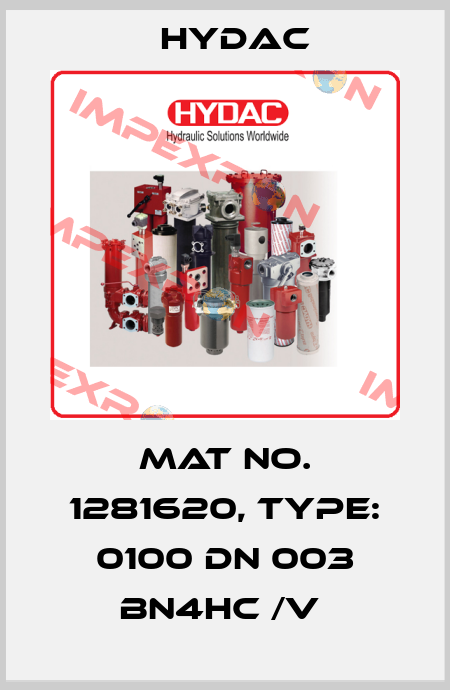 Mat No. 1281620, Type: 0100 DN 003 BN4HC /V  Hydac