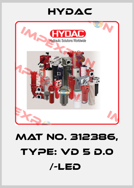 Mat No. 312386, Type: VD 5 D.0 /-LED  Hydac