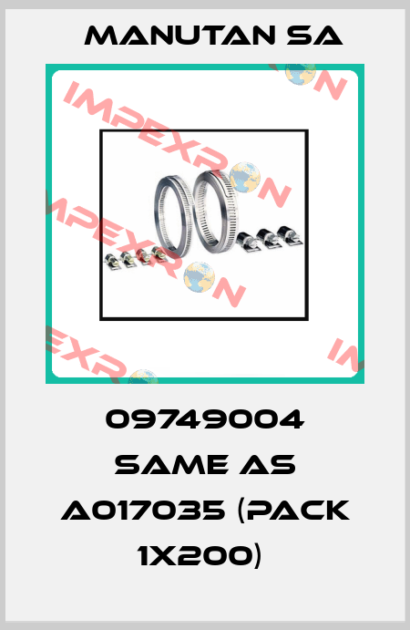 09749004 same as A017035 (pack 1x200)  Manutan SA