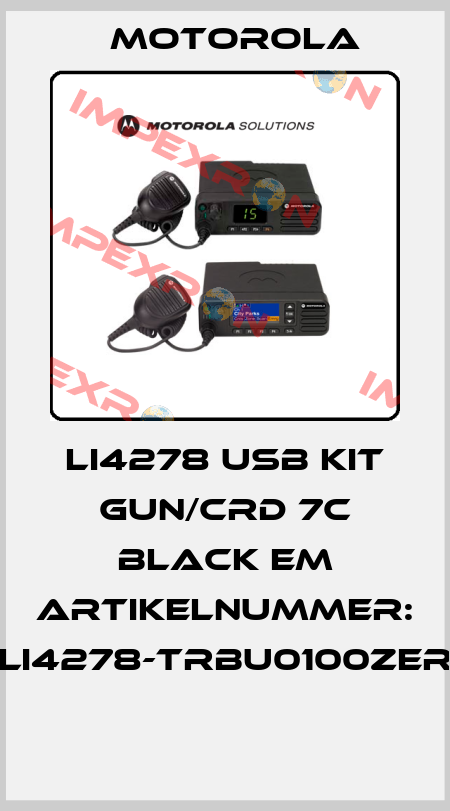 LI4278 USB KIT GUN/CRD 7C BLACK EM ARTIKELNUMMER: LI4278-TRBU0100ZER  Motorola
