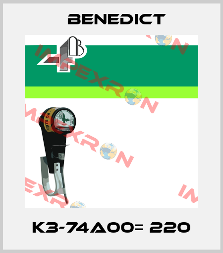 K3-74A00= 220 Benedict