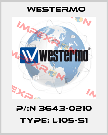 P/:N 3643-0210 Type: L105-S1 Westermo
