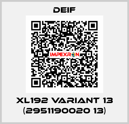 XL192 Variant 13 (2951190020 13) Deif