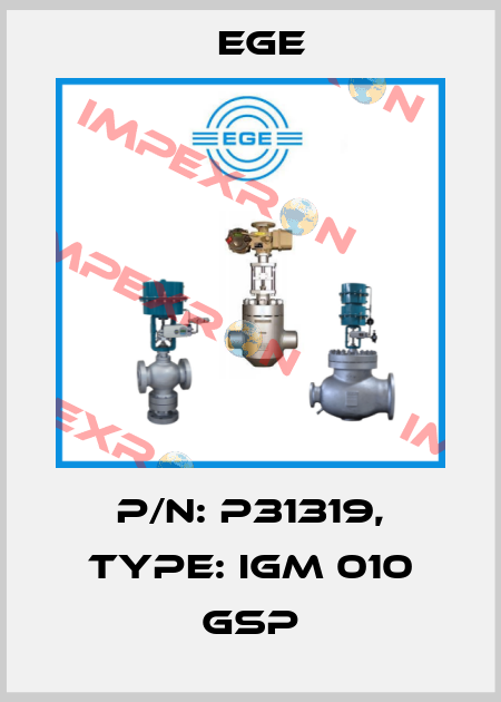 p/n: P31319, Type: IGM 010 GSP Ege