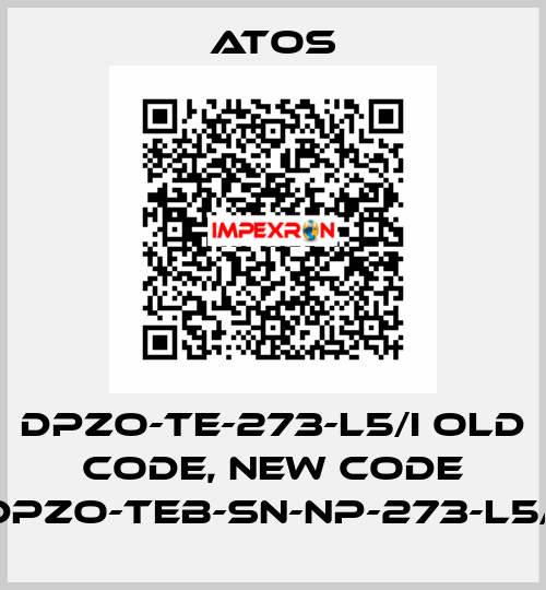 DPZO-TE-273-L5/I old code, new code DPZO-TEB-SN-NP-273-L5/I Atos