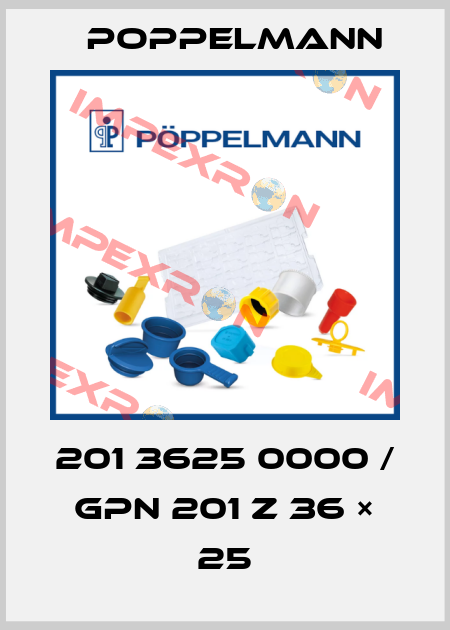 201 3625 0000 / GPN 201 Z 36 × 25 Poppelmann