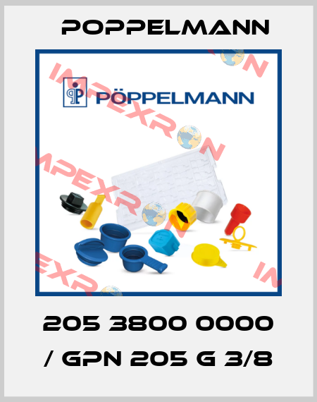 205 3800 0000 / GPN 205 G 3/8 Poppelmann