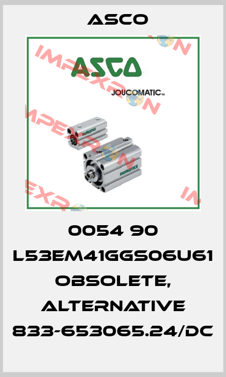 0054 90 L53EM41GGS06U61 obsolete, alternative 833-653065.24/DC Asco