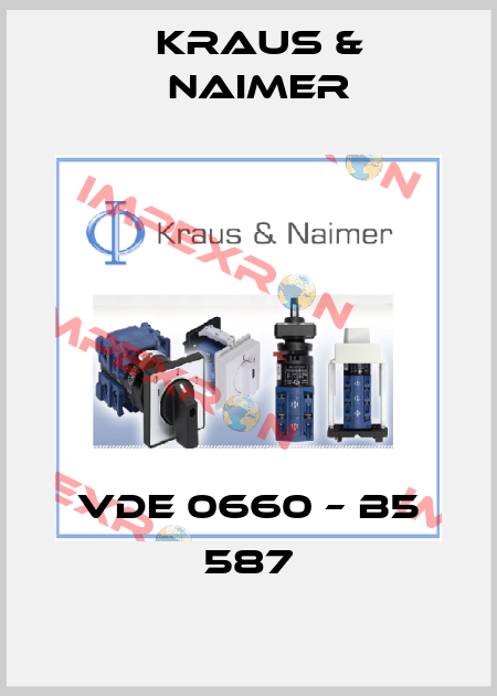 VDE 0660 – B5 587 Kraus & Naimer