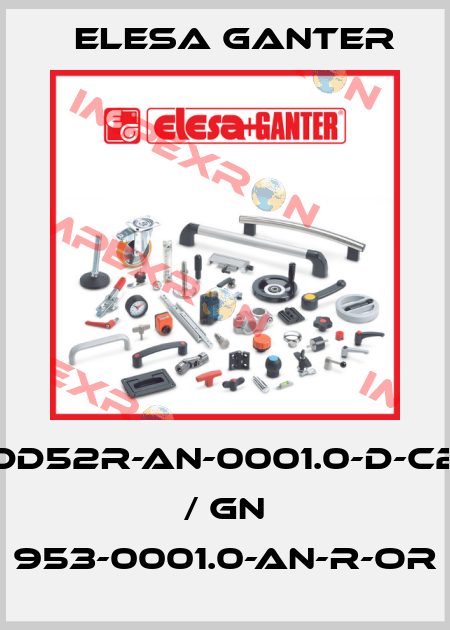 DD52R-AN-0001.0-D-C2 / GN 953-0001.0-AN-R-OR Elesa Ganter