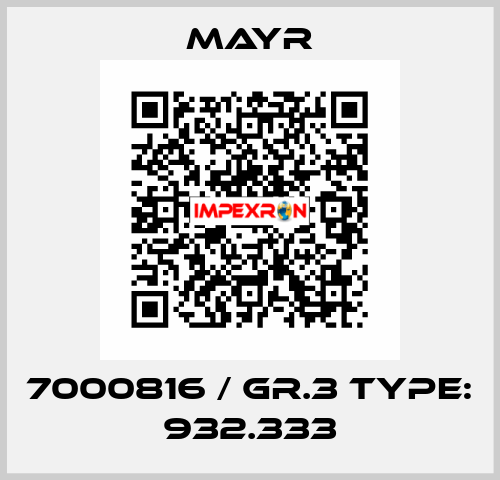 7000816 / Gr.3 Type: 932.333 Mayr