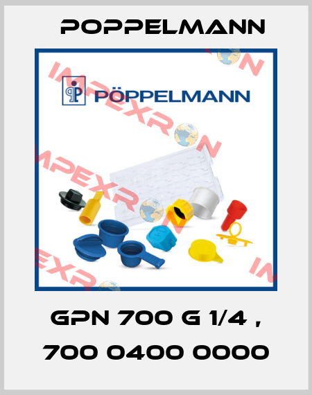 GPN 700 G 1/4 , 700 0400 0000 Poppelmann