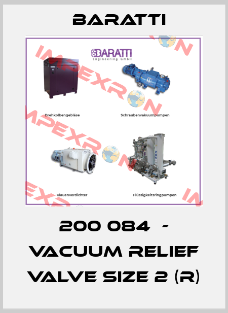200 084  - Vacuum relief valve size 2 (R) Baratti