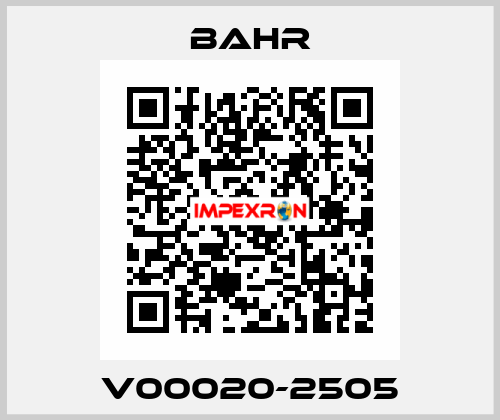 V00020-2505 Bahr