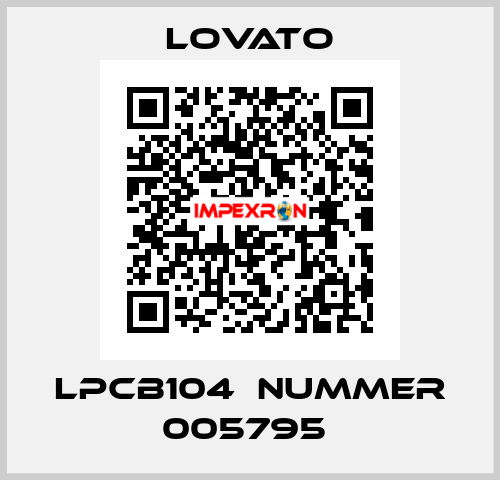 LPCB104  Nummer 005795  Lovato