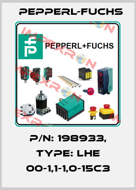 p/n: 198933, Type: LHE 00-1,1-1,0-15C3 Pepperl-Fuchs