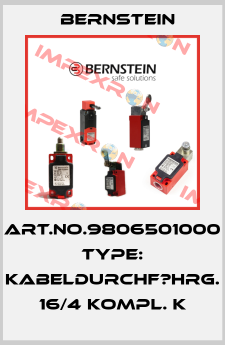 Art.No.9806501000 Type: KABELDURCHF?HRG. 16/4 KOMPL. K Bernstein