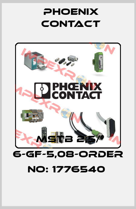 MSTB 2,5/ 6-GF-5,08-ORDER NO: 1776540  Phoenix Contact