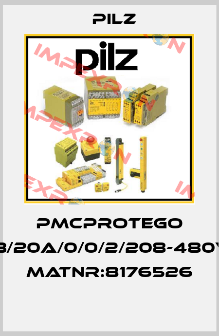 PMCprotego D.03/20A/0/0/2/208-480VAC MatNr:8176526  Pilz