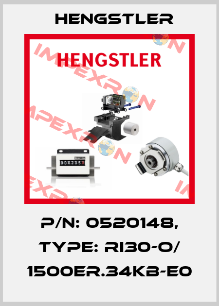 p/n: 0520148, Type: RI30-O/ 1500ER.34KB-E0 Hengstler