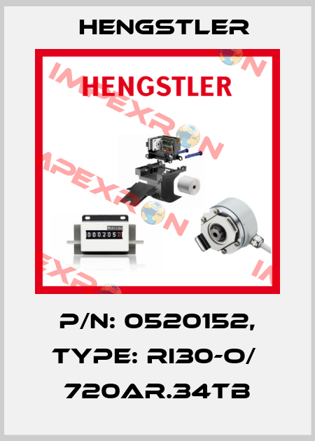p/n: 0520152, Type: RI30-O/  720AR.34TB Hengstler