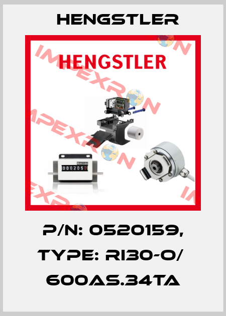 p/n: 0520159, Type: RI30-O/  600AS.34TA Hengstler