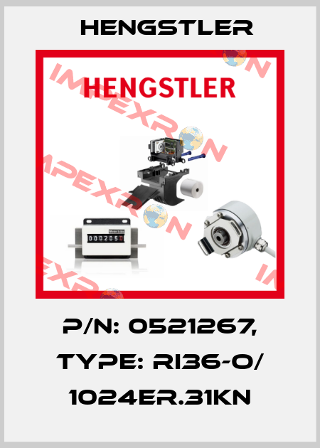 p/n: 0521267, Type: RI36-O/ 1024ER.31KN Hengstler