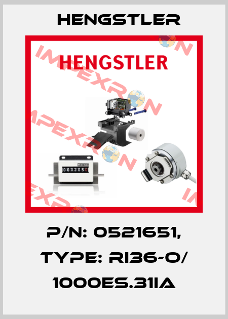 p/n: 0521651, Type: RI36-O/ 1000ES.31IA Hengstler