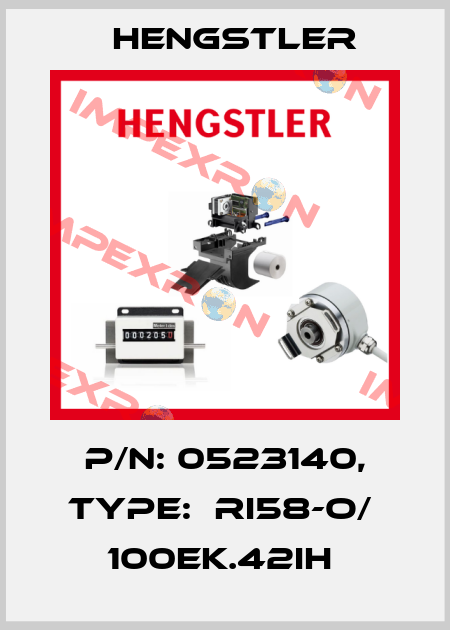 P/N: 0523140, Type:  RI58-O/  100EK.42IH  Hengstler