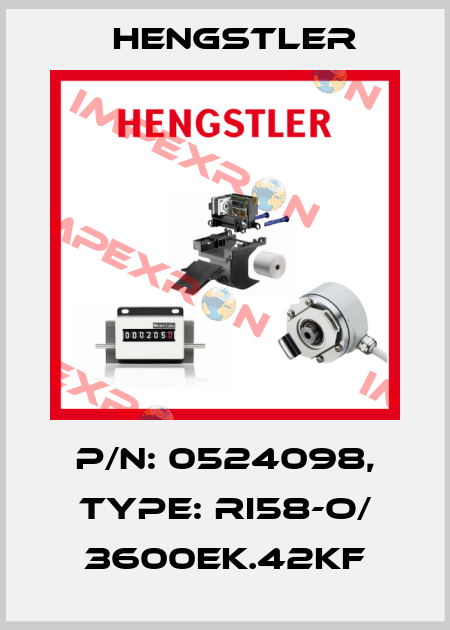 p/n: 0524098, Type: RI58-O/ 3600EK.42KF Hengstler
