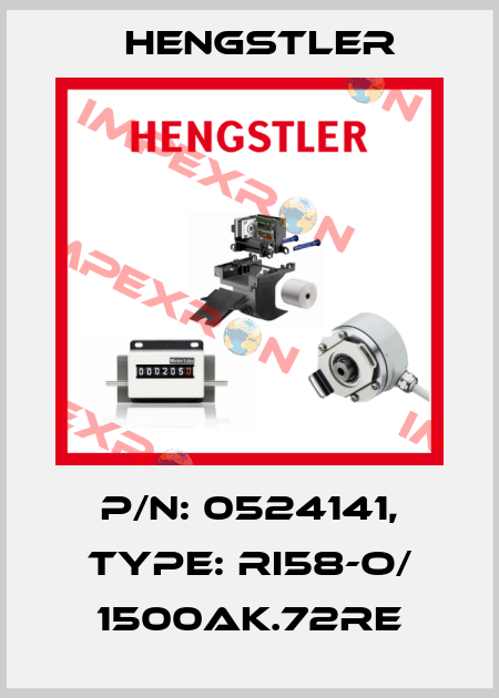 p/n: 0524141, Type: RI58-O/ 1500AK.72RE Hengstler