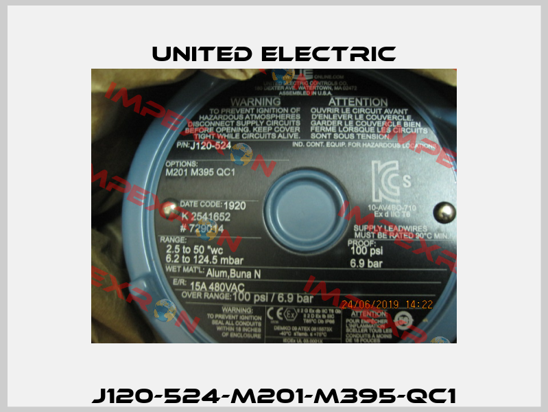 J120-524-M201-M395-QC1 United Electric