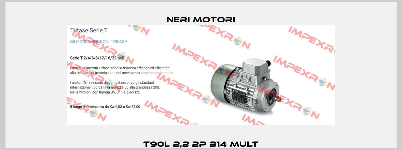 T90L 2,2 2P B14 MULT Neri Motori