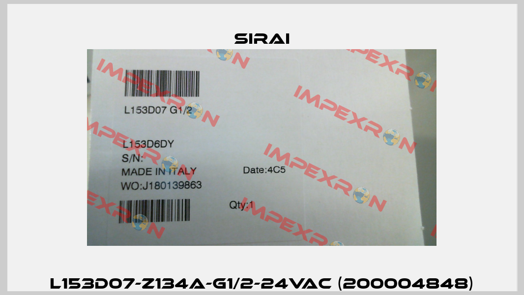 L153D07-Z134A-G1/2-24VAC (200004848) Sirai
