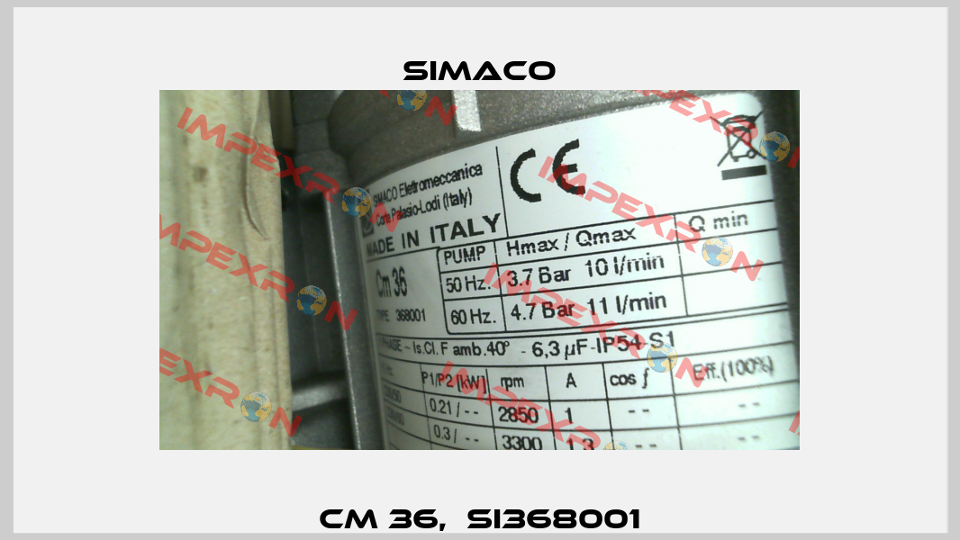 Cm 36,  SI368001 Simaco
