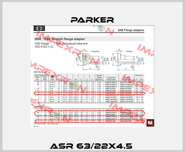ASR 63/22x4.5  Parker